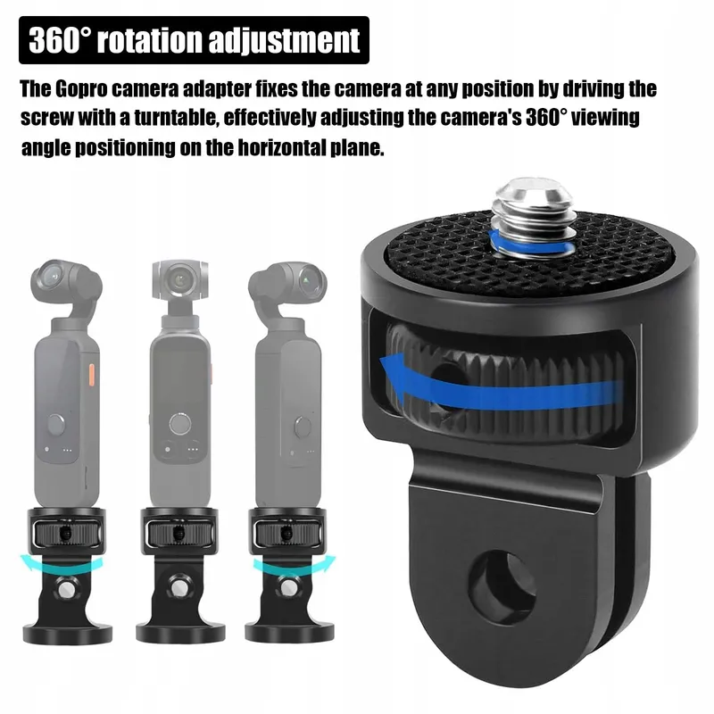 MIKQKY 2 Stuks Aluminium 1/4 Inch Statiefadapter voor Actiecamera's — foto 4