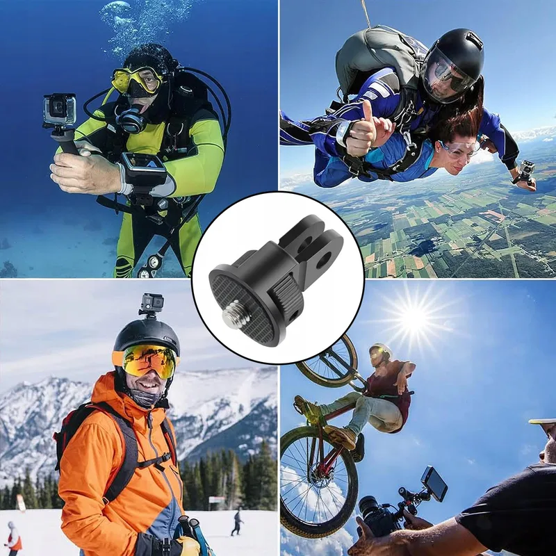 MIKQKY 2 Stuks Aluminium 1/4 Inch Statiefadapter voor Actiecamera's — foto 7