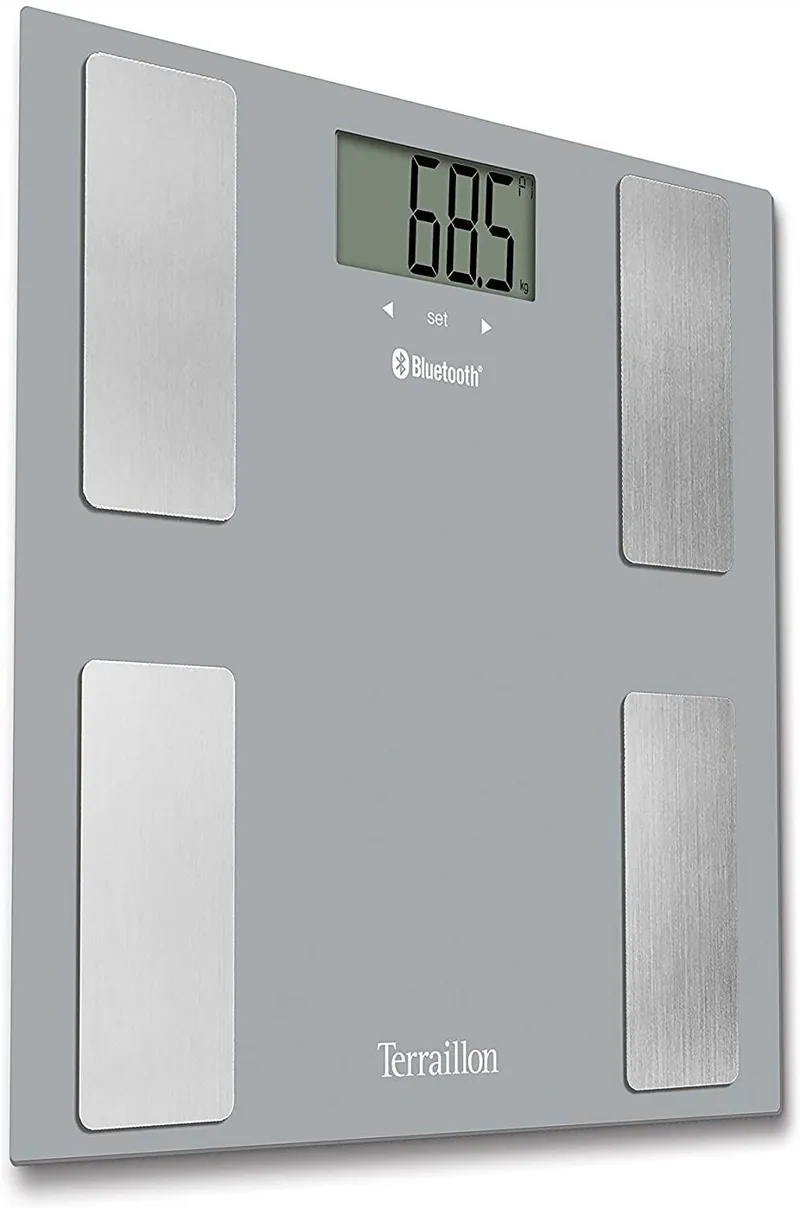 TERRAILLON Bluetooth Weegschaal Lichaamsanalyse BMI 8 Gebruikers Grijs — foto 4