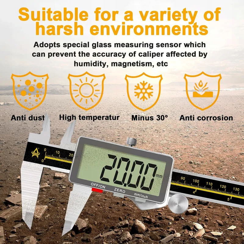 ACEMETER Digitale Schuifmaat 0-6" LCD Metaal Ingenieur — foto 4