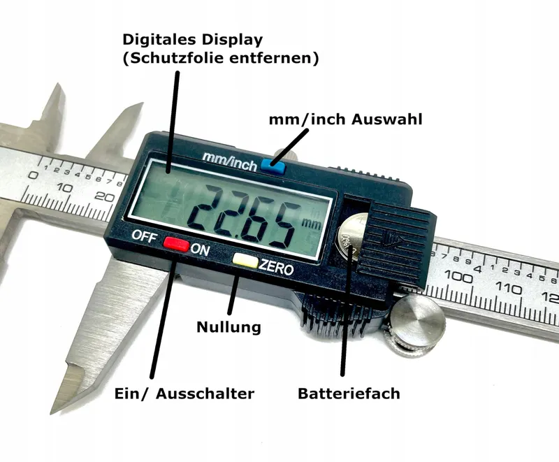 JJ-SHOP24 Digitale Schuifmaat LCD 0-150mm RVS — foto 4