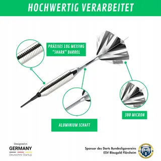 CHAMPIFY Blizzard Softdarts 18g Messing 3 Stuks — miniatuur 2