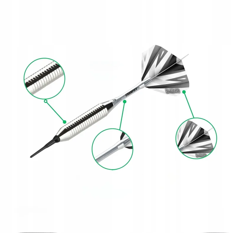 CHAMPIFY Blizzard Softdarts 18g Messing 3 Stuks — foto 8