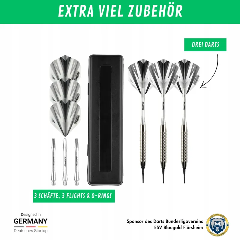 CHAMPIFY Blizzard Softdarts 18g Messing 3 Stuks — foto 4
