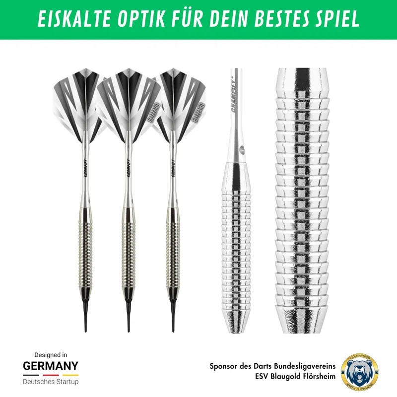 CHAMPIFY Blizzard Softdarts 18g Messing 3 Stuks — foto 6