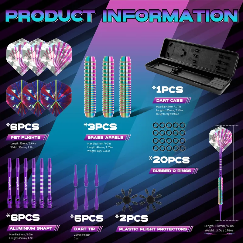 MAGERABBIT Softtip Dartset 3 Aluminium Schachten — foto 3
