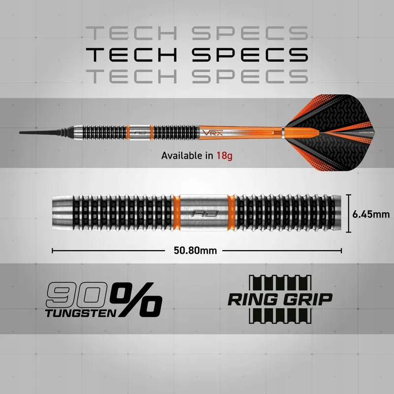RED DRAGON Amberjack Softtip Darts 18g met Flights en Shafts — foto 4