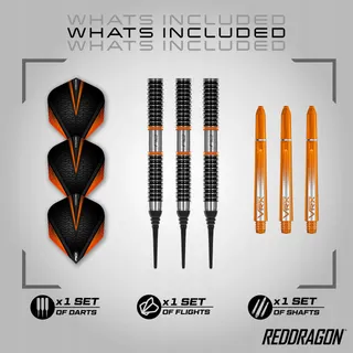 RED DRAGON Amberjack Softtip Darts 18g met Flights en Shafts — miniatuur 2