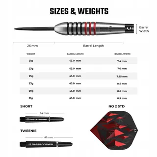 ASTROFIRE Stalen Dartset 29g Professionele Darts — miniatuur 5
