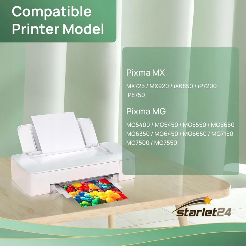STARLET24 12x 551XL Cartridges Canon PIXMA MG iP MX — foto 3