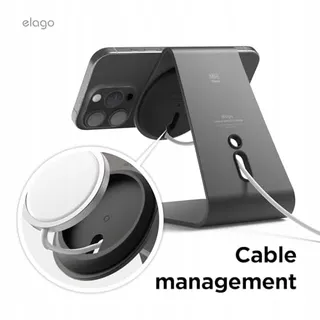 ELAGO MS4 MagSafe Oplaadstandaard iPhone 16 15 14 13 12 Aluminium Zwart — miniatuur 4