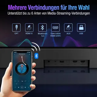 OXS S5 Soundbar 3.1.2 Dolby Atmos Subwoofer Bluetooth HDMI eARC — miniatuur 6