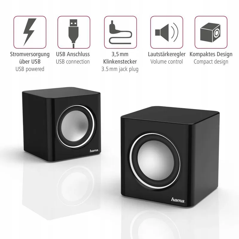 HAMA Sonic Mobil 185 Notebookluidspreker 3W Zwart Zilver — foto 2