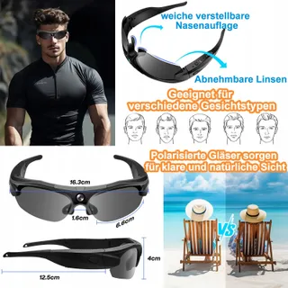 PUDET LUO Camerabril WiFi 4K 120° Actiecamera — miniatuur 5