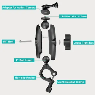 UNSTINCER Camerahouder Voor Fiets GoPro Hero Insta360 DJI Osmo — miniatuur 4