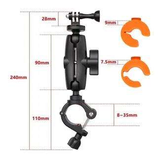 UNSTINCER Camerahouder Voor Fiets GoPro Hero Insta360 DJI Osmo — miniatuur 8