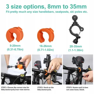 UNSTINCER Camerahouder Voor Fiets GoPro Hero Insta360 DJI Osmo — miniatuur 3