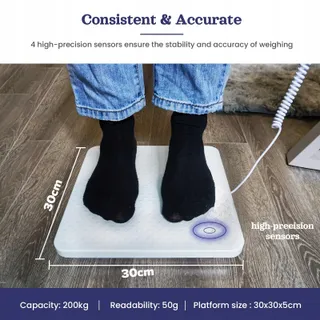 HENINHILL Digitale Personenweegschaal 200kg Precisie Thuis Sportschool — miniatuur 4