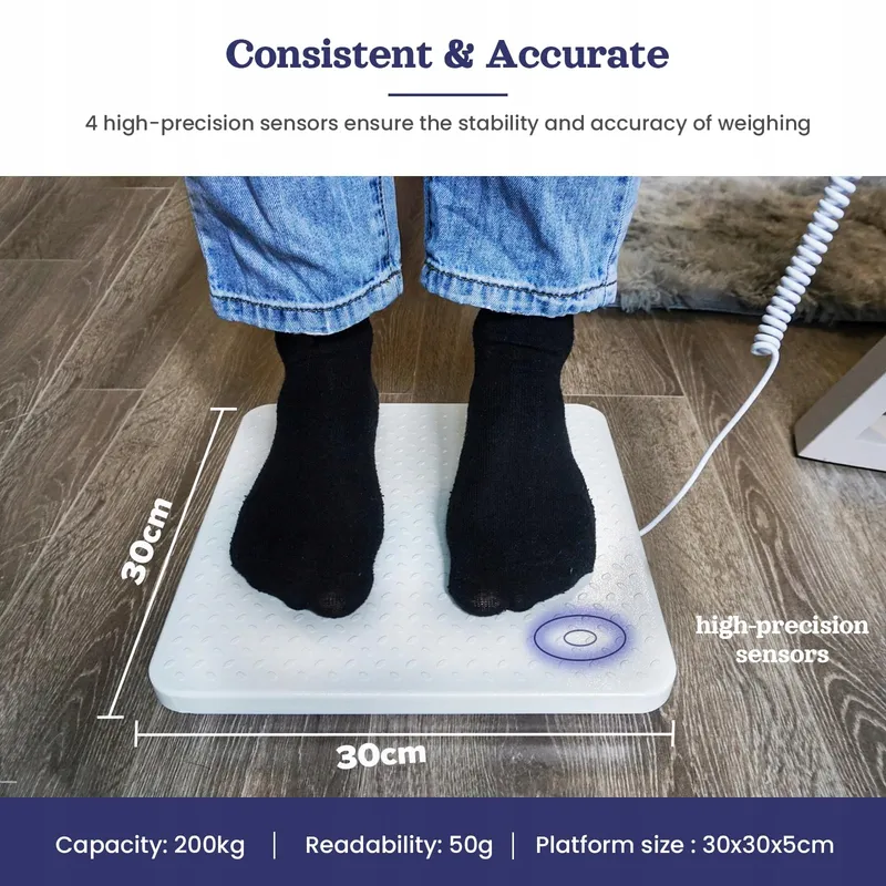 HENINHILL Digitale Personenweegschaal 200kg Precisie Thuis Sportschool — foto 4