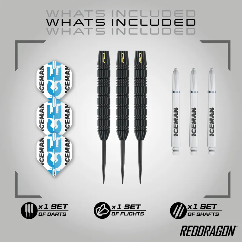 RED DRAGON Gerwyn Price Iceman Brass Darts 22g Set — foto 2