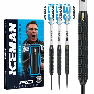 RED DRAGON Gerwyn Price Iceman Brass Darts 22g Set — miniatuur 1