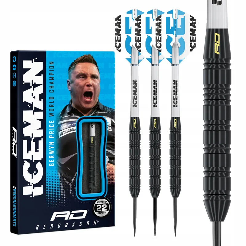 RED DRAGON Gerwyn Price Iceman Brass Darts 22g Set — foto 1