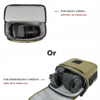 BESFOTO SLR Cameratas Waterdicht Legergroen — miniatuur 2