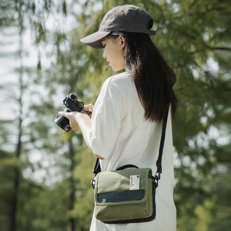 BESFOTO SLR Cameratas Waterdicht Legergroen — foto 6