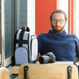 USA GEAR DSLR Camerarugzak Verstelbare Vakken Blauw — miniatuur 9