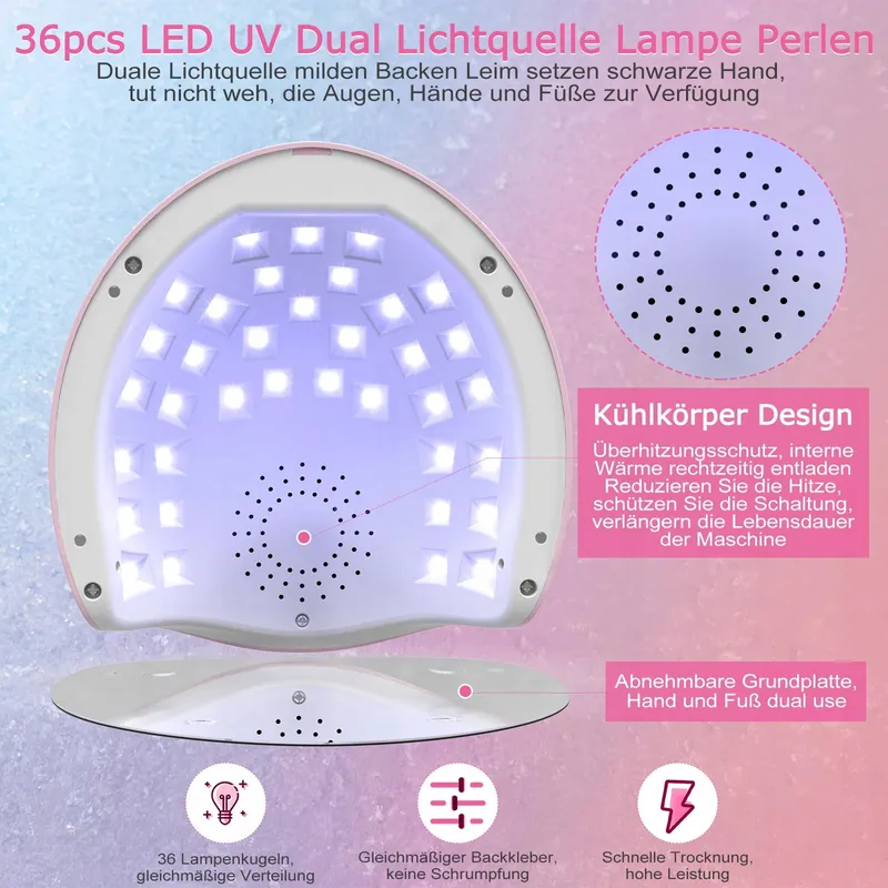 NAILGIRLS UV LED Lamp 150W Voor Gelnagels Sensor LCD — foto 6
