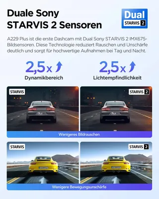 VIOFO A229 Plus 2K Dual Dashcam Voor Achter GPS WiFi Nachtzicht — miniatuur 3