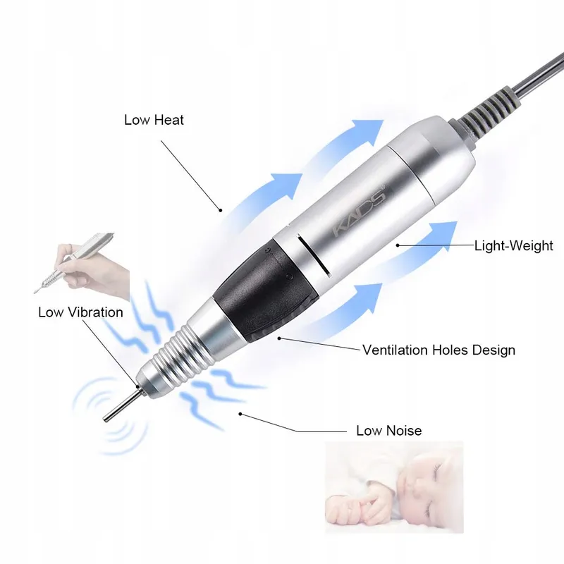 KADS Elektrische Manicure Pedicure Set 35000RPM Wit — foto 6
