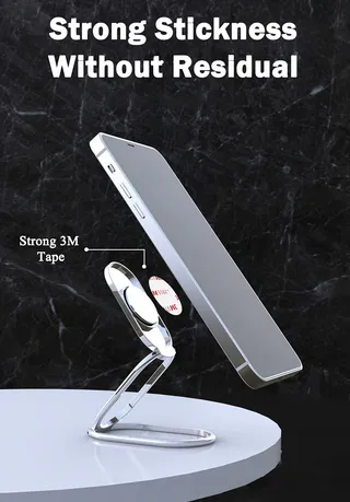 VAWCORNIC Telefoonringhouder 540° Draaibaar iPhone iPad Samsung Zilver — miniatuur 3