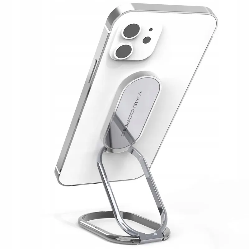 VAWCORNIC Telefoonringhouder 540° Draaibaar iPhone iPad Samsung Zilver — foto 1