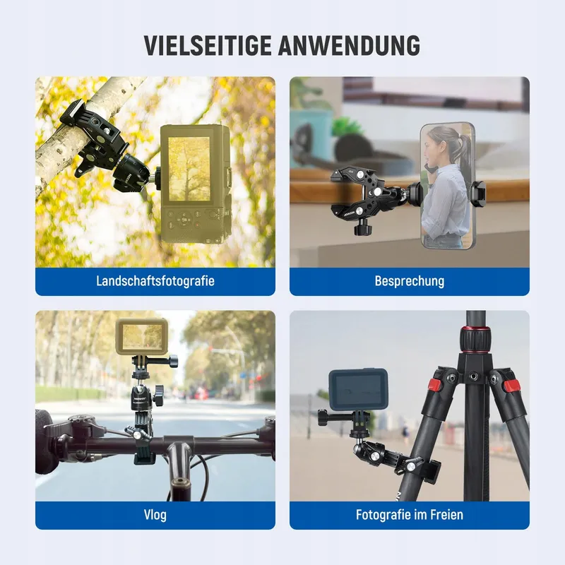 NEEWER Superklem met Kogelkop Houder Telefoon GoPro DJI iPhone 15 — foto 7