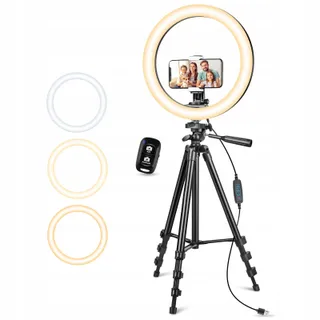 AUREDAY Ringlichtstatief 12" Streaming Fotografie Set — miniatuur 1