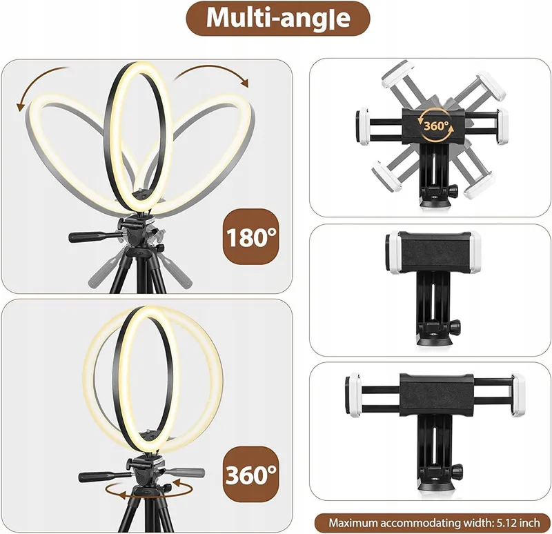 AUREDAY Ringlichtstatief 12" Streaming Fotografie Set — foto 5