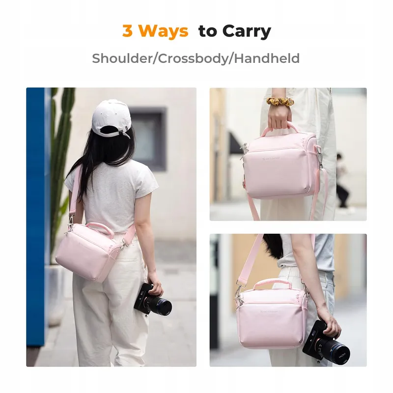 K&F CONCEPT Camera Sling Bag DSLR Fotografen Roze — foto 5