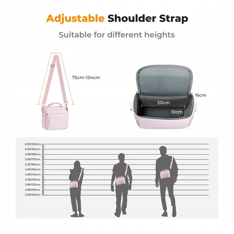 K&F CONCEPT Camera Sling Bag DSLR Fotografen Roze — foto 6