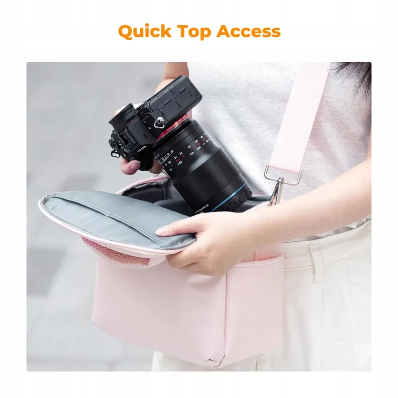 K&F CONCEPT Camera Sling Bag DSLR Fotografen Roze — foto 4