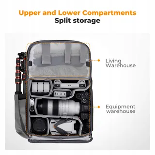 K&F CONCEPT Camerarugzak 20L Met Laptopvak 15-15,6 Inch — miniatuur 3
