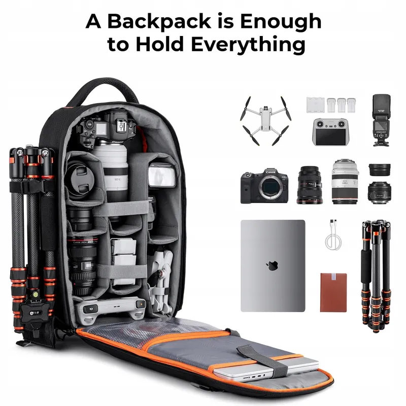 K&F CONCEPT Waterdichte Fotorugzak Camera Laptop — foto 2