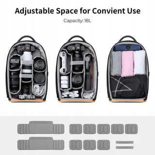 K&F CONCEPT Waterdichte Fotorugzak Camera Laptop — miniatuur 3