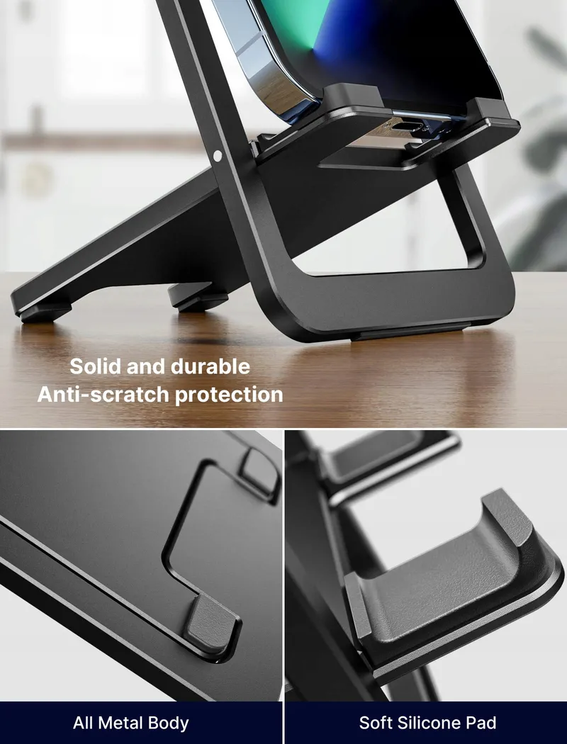 JSAUX Telefoonstandaard 2 Stuks Opvouwbaar Aluminium iPhone Samsung — foto 5