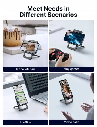 JSAUX Telefoonstandaard 2 Stuks Opvouwbaar Aluminium iPhone Samsung — miniatuur 4