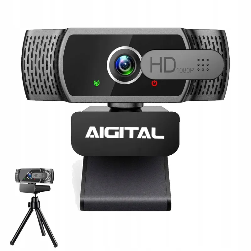 aigolink Webcam 1080P Microfoon Statief Laptop PC Streaming — foto 1