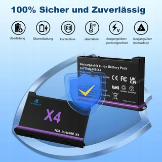 HOMESUIT Accuset 2500mAh en USB Oplader voor X4 — miniatuur 4