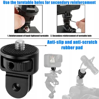 BEGPOEE Statiefadapter 360° 1/4" GoPro Sjcam — miniatuur 4