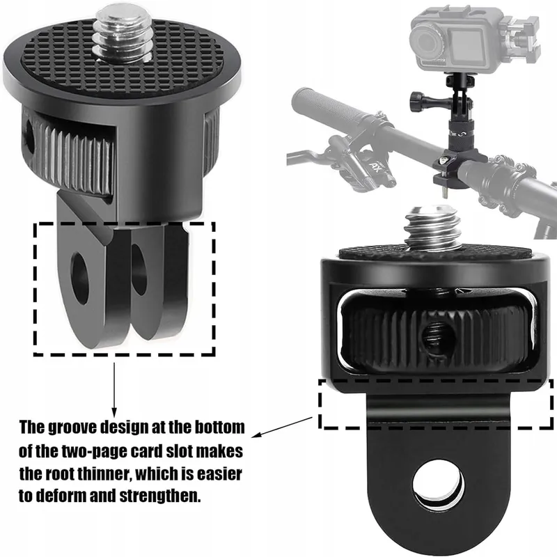 BEGPOEE Statiefadapter 360° 1/4" GoPro Sjcam — foto 3