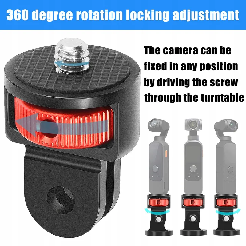BEGPOEE Statiefadapter 360° 2 Stuks GoPro Sjcam Rood — foto 5